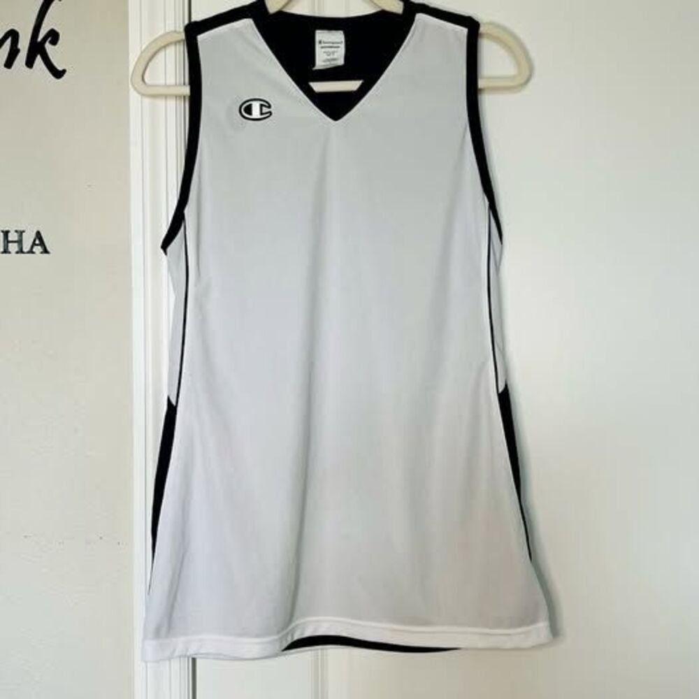 Champion Women's Reversible Blue & White Vneck Racerback Sleeveless Top Size 2XG